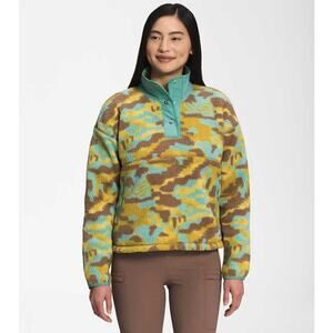 NWT The North Face Cragmont 1/4 Snap Wasabi Dazzle Camo Fleece Jacket